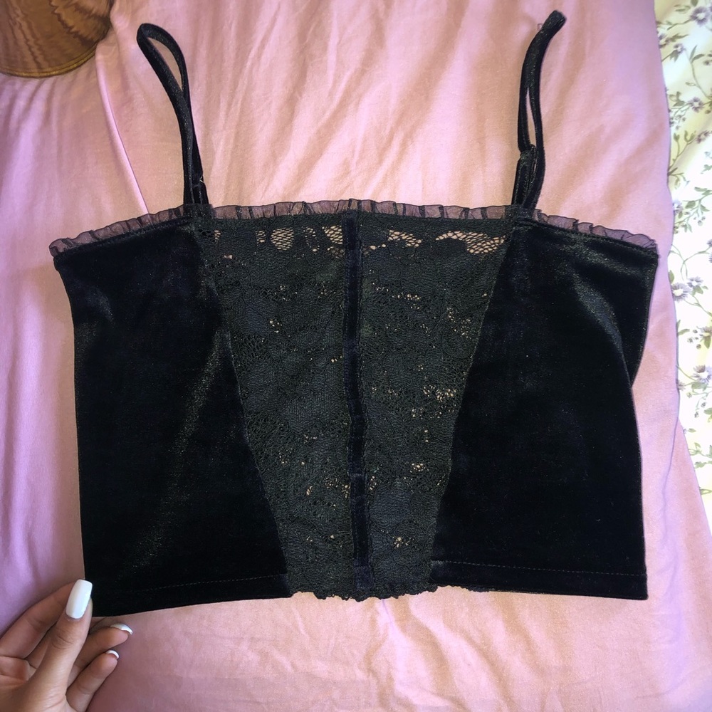 Lacey black crop top